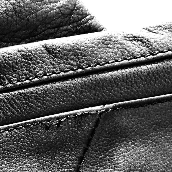 VINTAGE NYC Perlina Black Leather Shoulder Bag EUC - Picture 7 of 9